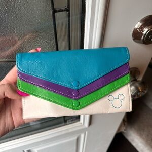 Disney Tri-Color Wallet with Mickey Icon